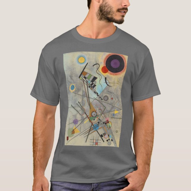 T-shirt Kandinsky Absract Expressionniste gris foncé (Devant)