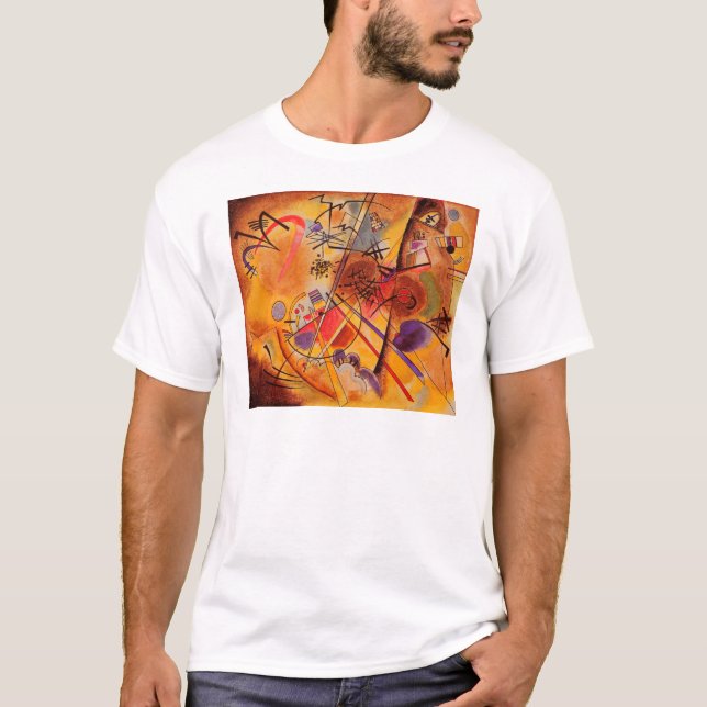 T-shirt Kandinsky Brown jaune bleu rouge (Devant)