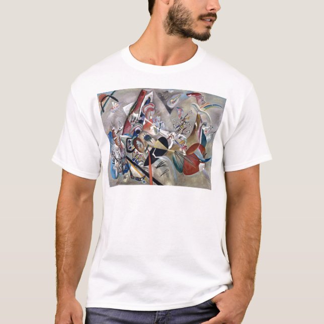 T-shirt Kandinsky En Gris Oeuvre Abstraite (Devant)