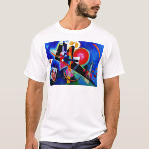 T-shirt Kandinsky en peinture Abstraite bleue