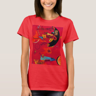 T-shirt Kandinsky Mit & Gegen Rouge Couleur Abstraite pein