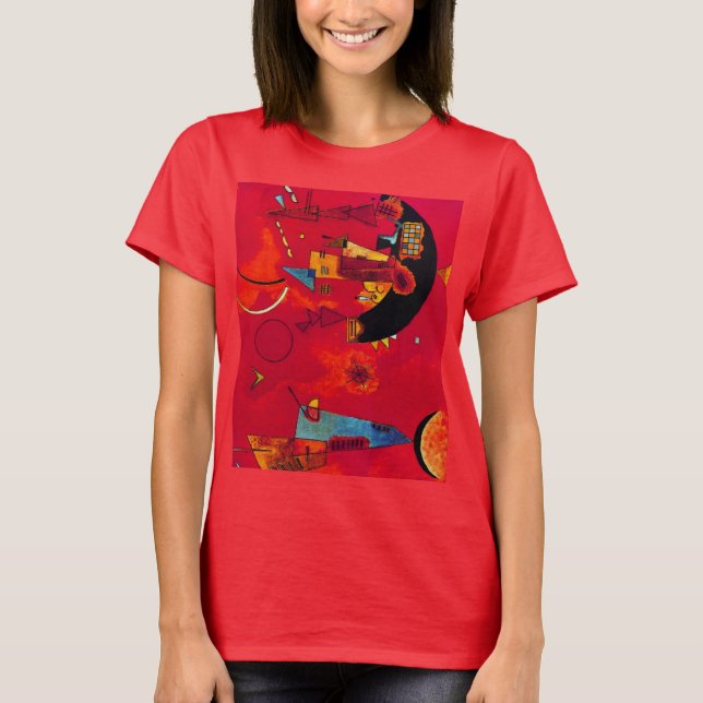 T-shirt Kandinsky Mit & Gegen Rouge Couleur Abstraite pein (Devant)