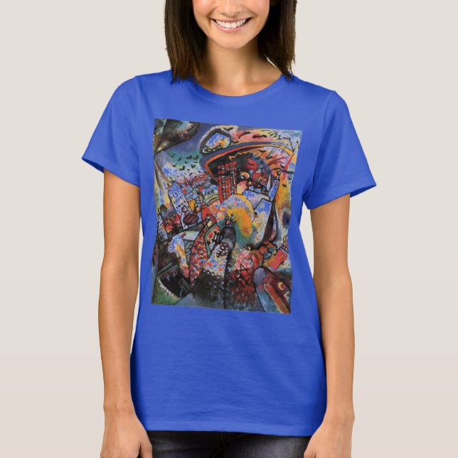 T-shirt Kandinsky Moscou I Cityscape Abstraite profonde ro (Devant)