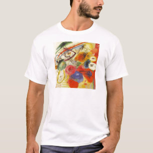 T-shirt Kandinsky Noir frappe la peinture Abstraite