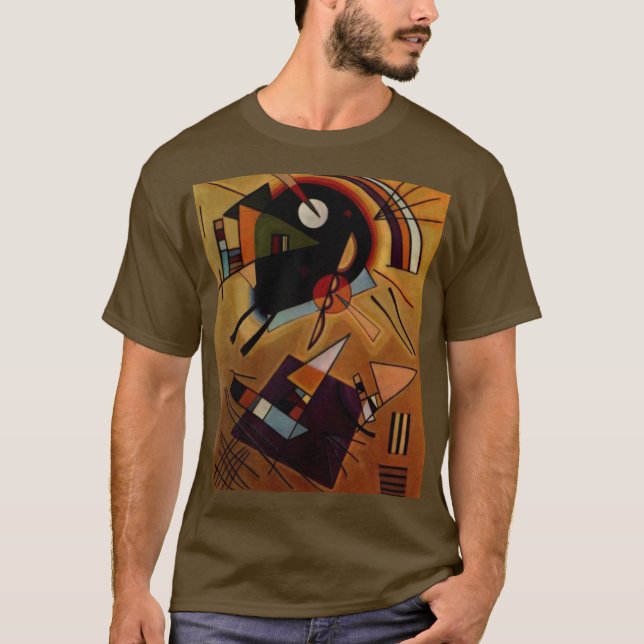 T-shirt Kandinsky peinture Abstraite couleur Brown (Devant)