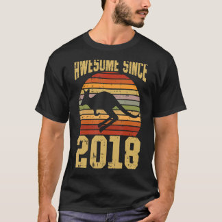 T-shirt Kangaroo Awesome depuis 2017 5e anniversaire 5 ans