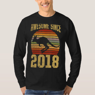 T-shirt Kangaroo Awesome depuis 2017 5e anniversaire 5 ans