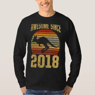 T-shirt Kangaroo Awesome depuis 2017 5e anniversaire 5 ans
