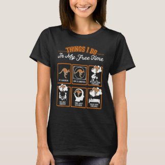 T-shirt Kangaroo Ce Que Je Fais Pendant Mon Temps Libre