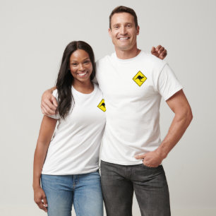 T-shirt Kangaroo Crossing, Signal d'avertissement de trafi
