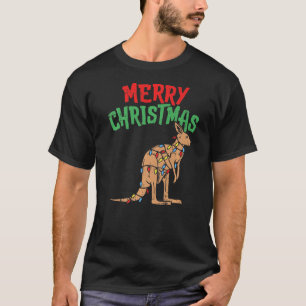 T-shirt Kangaroo Lights Australie Joyeux Noël Pj Match