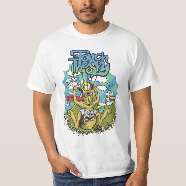 T-shirt Kangaroo Sky Dive Adventure Tee (Devant)