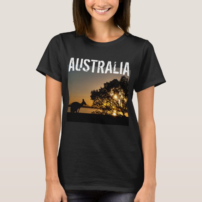 T-shirt Kangaroo Sunset Photo en Australie (Devant)