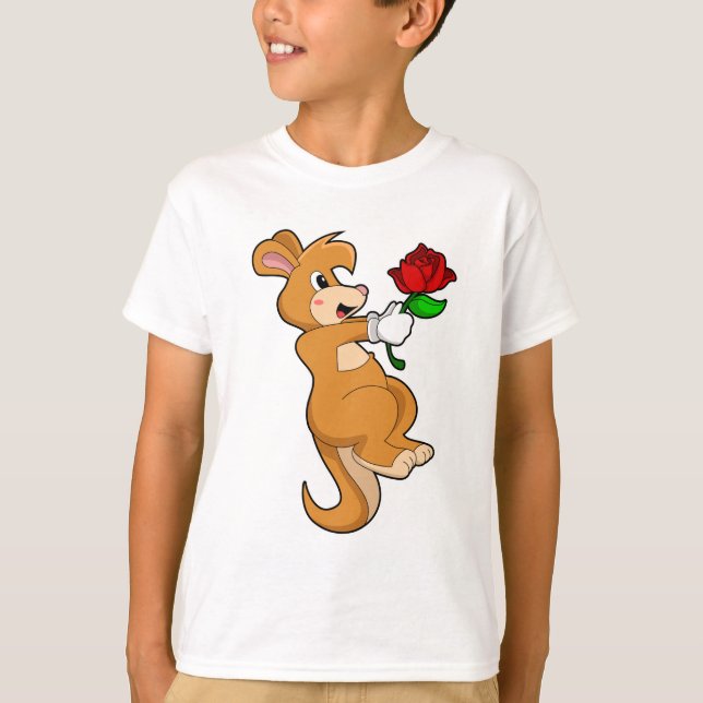 T-shirt Kangaroo with Flower (Devant)