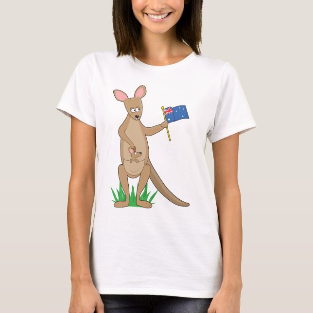T-shirt Kangourou animal d'alphabet (Devant)