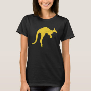 T-shirt Kangourou Australien Australie Kangourou Jaune Kan