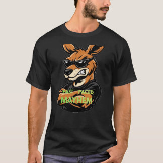 T-shirt Kangourou en colère avec des lunettes de soleil pa