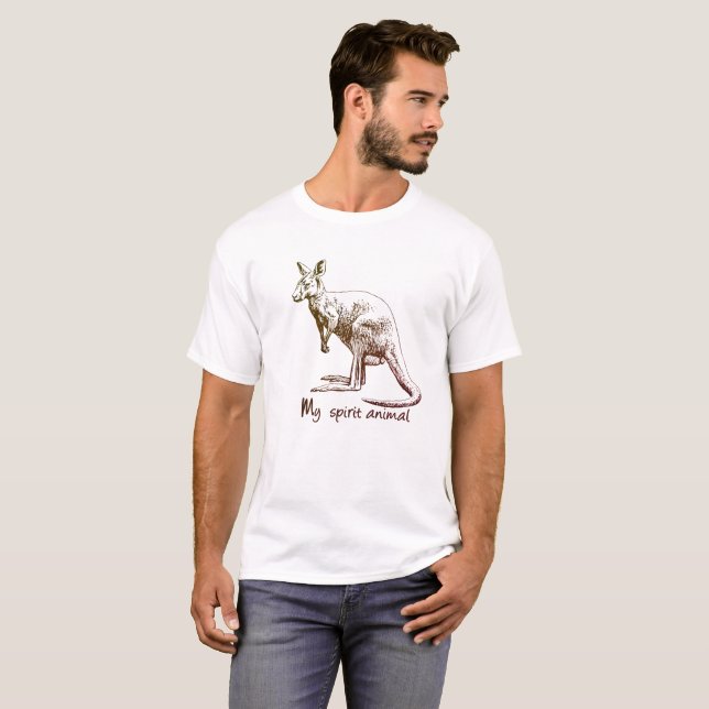 T-shirt Kangourou mon animal d'esprit (Devant entier)