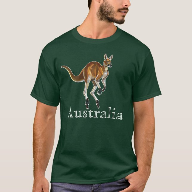 T-shirt kangourou rouge (Devant)