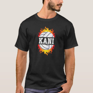 T-shirt Kani Nom Joueur Volleyball Filles Ball Et Net Spo