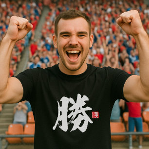 T-shirt Kanji populaire [勝] Win