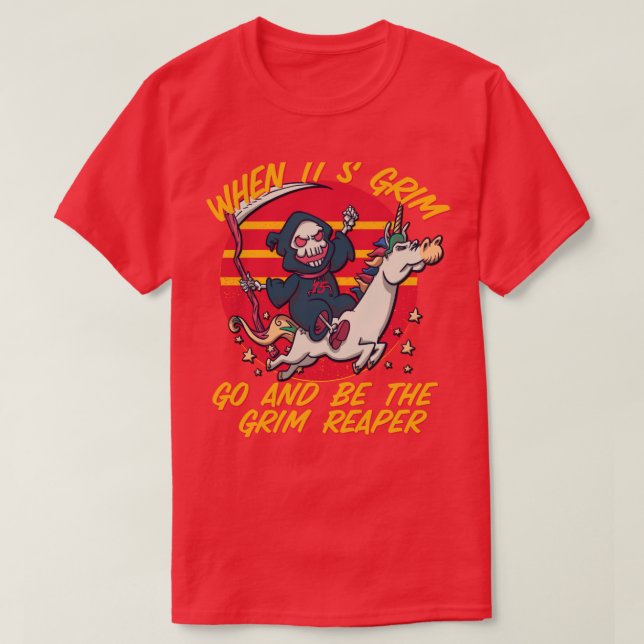 T-shirt Kansas City Chiefs Arrowhead Be the Grim Reaper 13 (Design devant)
