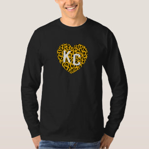 T-shirt Kansas City Kc Coeur Style animal Retro Cheetah Lo