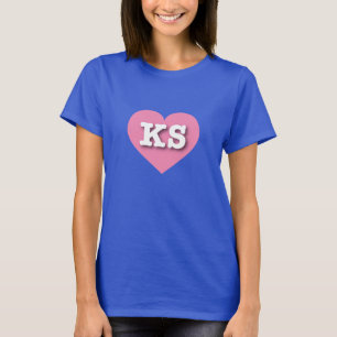 T-shirt Kansas Coeur rose - J'aime KS