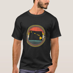 T-shirt Kansas Hawaii Racines Origine Carte d'État Rétro