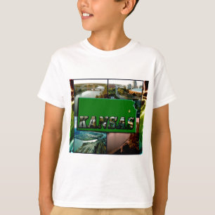 T-shirt Kansas Map et photos