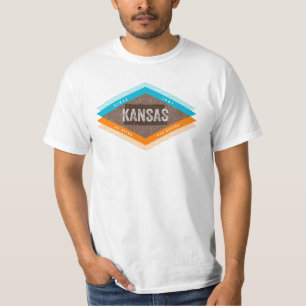 T-shirt Kansas Vintage Rétro Moyen Siècle Moderne