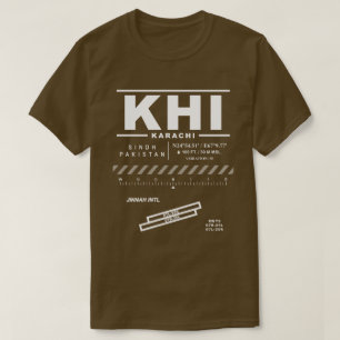 T-shirt Karachi Jinnah Int'l Airport KHI Tee - shirt :