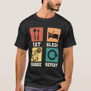 T-shirt Karaoke Chanteur Chanson Lyrics Microphone Manger 