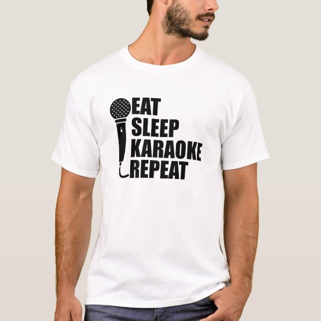 T-shirt Karaoke - Eat Sleep Karaoke (Devant)