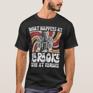T-shirt Karaoke Singer 80s Retro Vintage Ce Qui Se Passe À