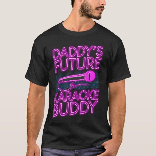 T-shirt Karaoke Singer Daddy's Future Karaoke Buddy 80s (Devant)
