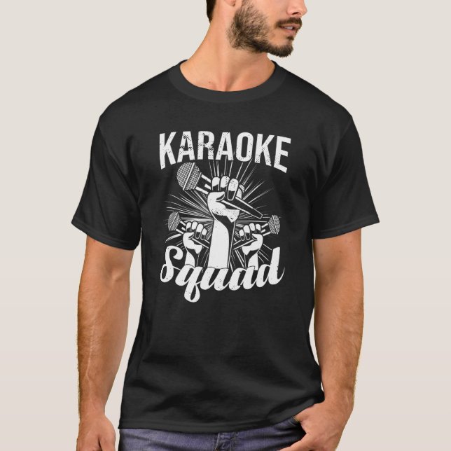 T-shirt Karaoke Singer Music Bar Karaoke Squad (Devant)