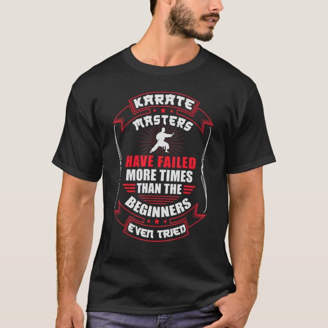 T-shirt Karate Black Belt Gi Uniforme Karate Masters Ont F (Devant)