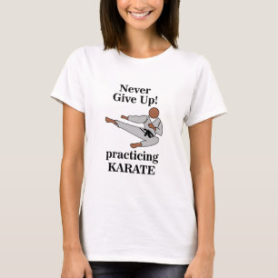 T-shirt Karate Black Belt n'abandonne jamais les arts mart