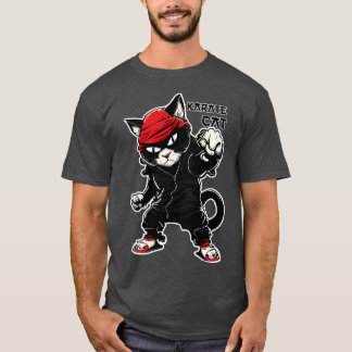 T-shirt Karate Cat