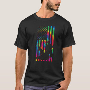 T-shirt Karate Classique Drapeau Américain Tie-Dye Karate