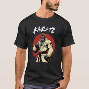 T-shirt Karaté Classique Gorille Karateka Garçons et Fille