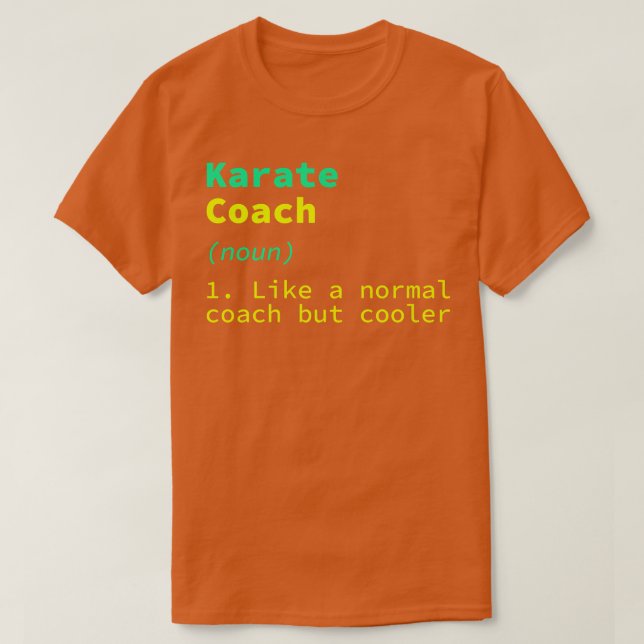 T-shirt Karate coach Definition Funny Sensei Hummor Premiu (Design devant)