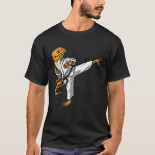 T-shirt Karate de dragon à oreilles Ninja Beardie Reptile 