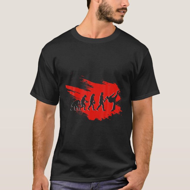 T-shirt Karaté de l'évolution (Devant)