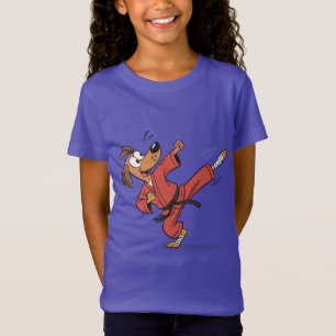 T-Shirt Karate Dog in Action - Drôle Caricature d'arts mar
