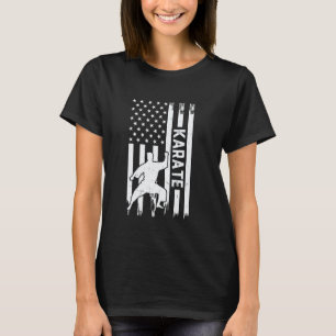T-shirt Karate Drapeau Américain Karatéka