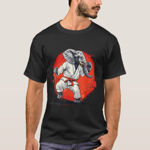 T-shirt Karate Éléphant Animal Jiu-Jitsu Mma Taekwondo