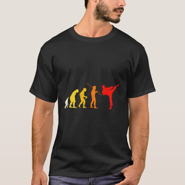 T-shirt Karate Evolution Kung Fu Shotokan Gift Martial Art (Devant)