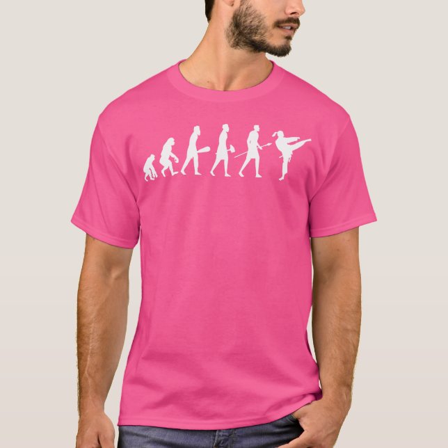 T-shirt Karate Evolution Martial Arts Funny Graphisme Kara (Devant)